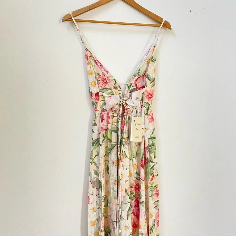 NWT Maaji Summer Long Deep V Dress Size 6-8 - Picture 8 of 8